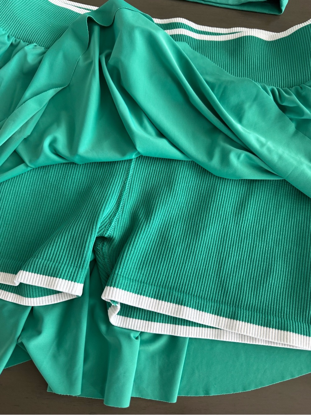 all in motion Teal and White Two-Piece Mini Skirt Set - Picture 3 of 5